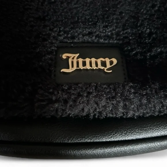 Juicy by Juicy Couture Crowning Glory Black Faux Fur Crossbody Bag with Charms - Picture 11 of 12